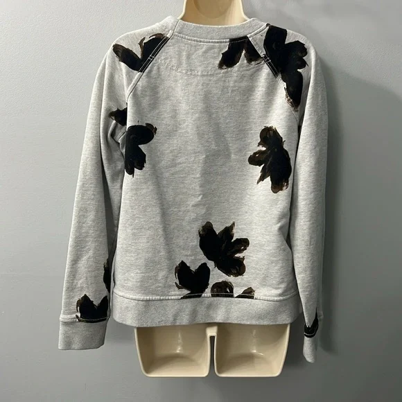 Marc by Marc Jacob’s Lunar Rock Melange Grey & Brown Flower Sweatshirt Medium - Picture 6 of 8